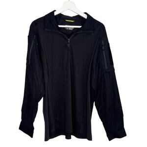First Tactical Long Sleeve Quarter Zip Pullover Shirt Top Black Men's Size XL
